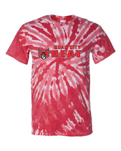 Quad City Heat "Horizontal Logo" Red Tie-Dye Short Sleeve T-Shirt