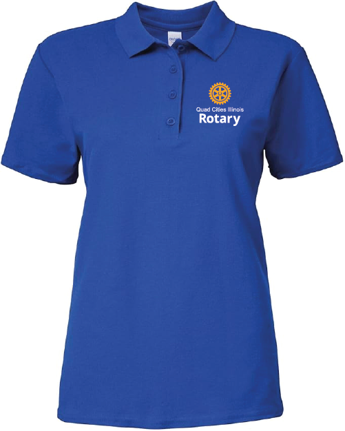 Quad City Rotary Polo Ladies Cut Embroidered