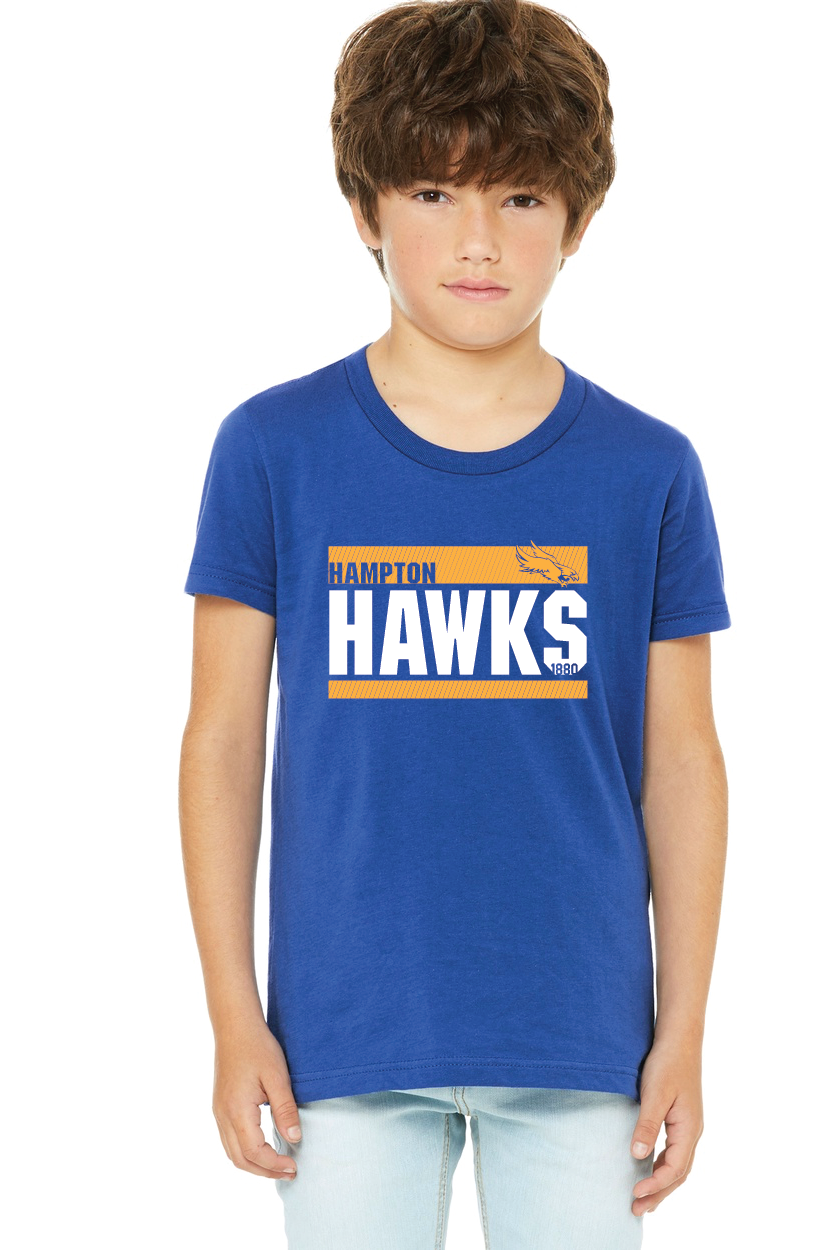 Bella Canvas Youth tshirt Hawks Three lines