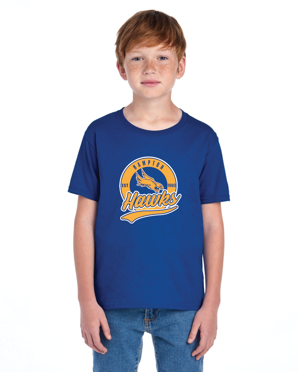 Fruit of the Loom cotton Youth tshirt Hawks circle