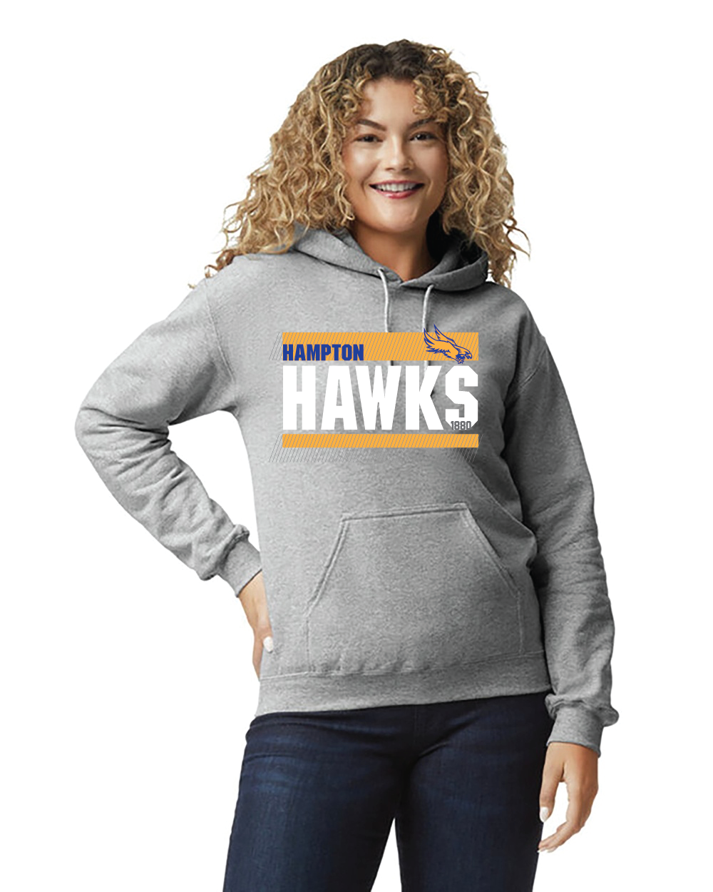 Gildan Adult Hoodie Hawks three lines