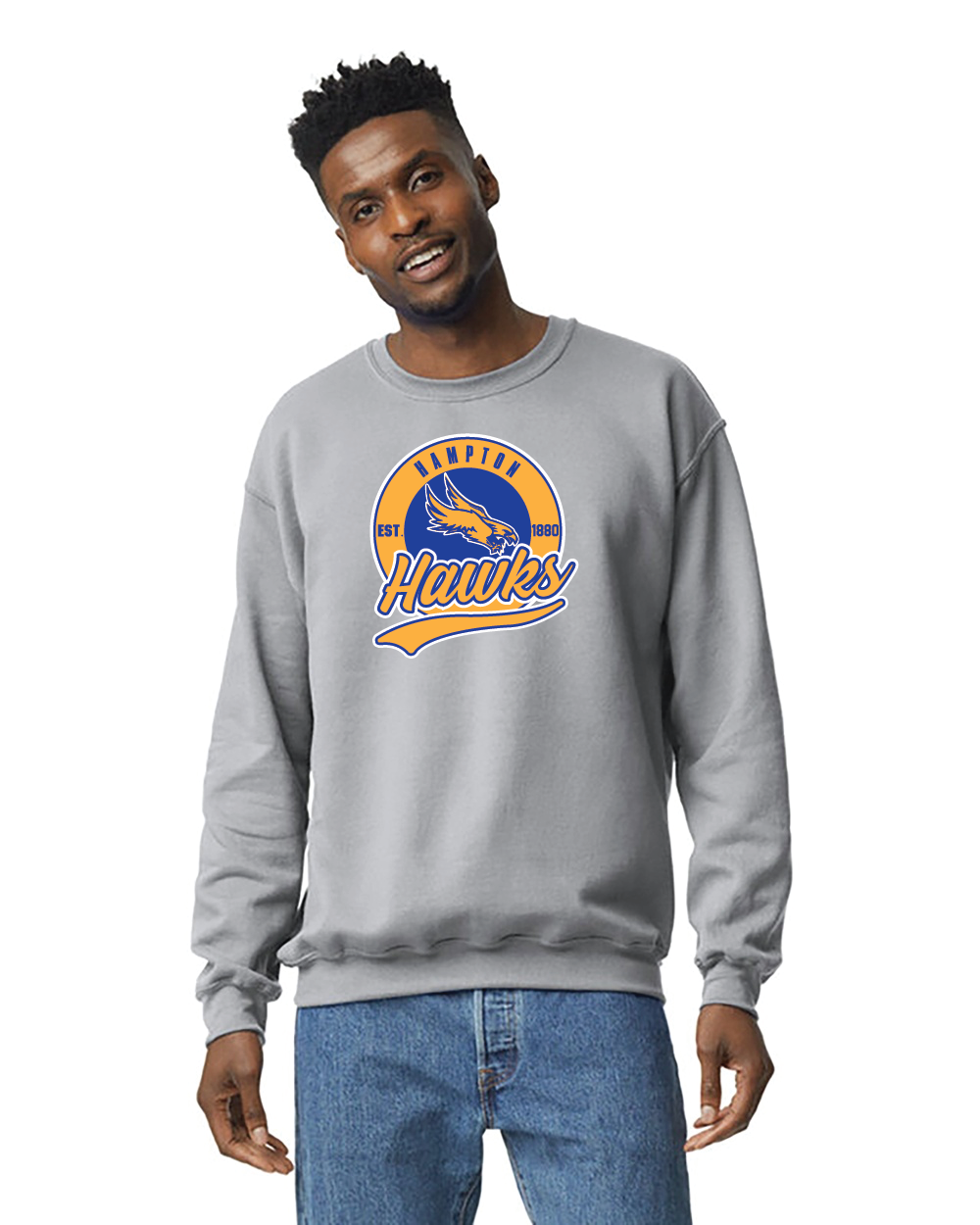 Gildan Crew Neck Hawks circle