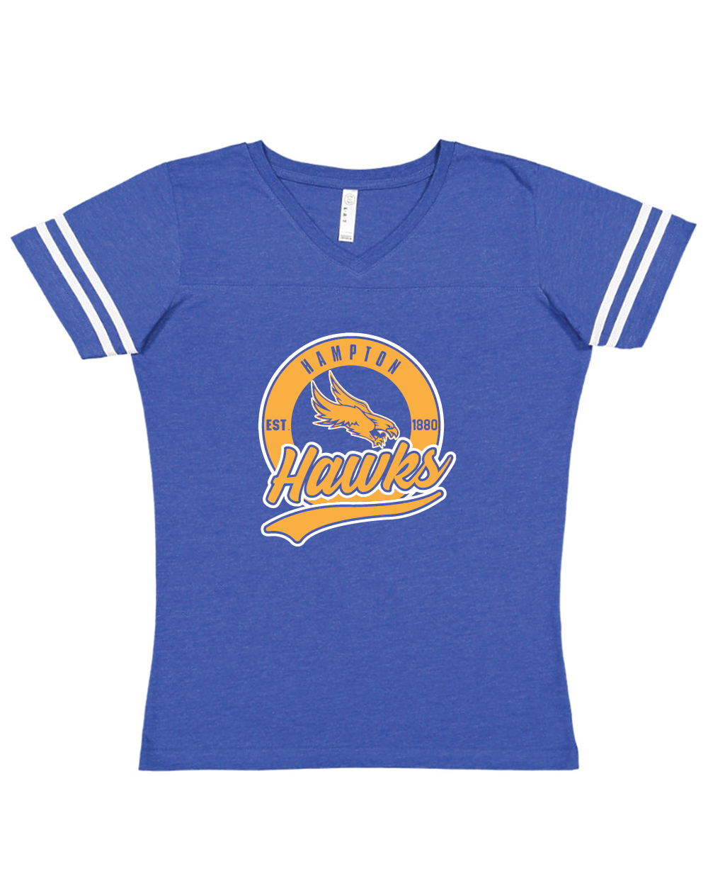 LAT Ladies VNeck Hawks circle