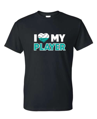 I Heart My Player Volleyball T-Shirt