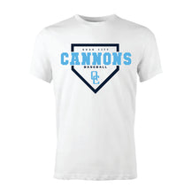 Load image into Gallery viewer, Quad City Cannons Home Plate Box Letters tshirt