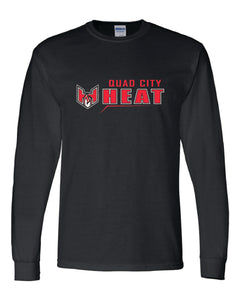 Quad City Heat - "Horizontal Logo" Long Sleeve T-Shirt