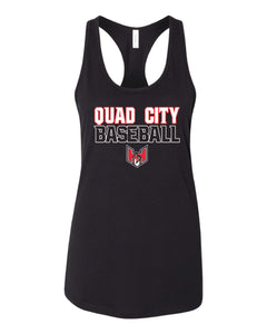 Quad City Heat - "Stacked Logo" Racerback Tank Top