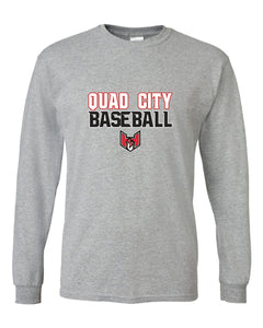 Quad City Heat - "Stacked Logo" Long Sleeve T-Shirt