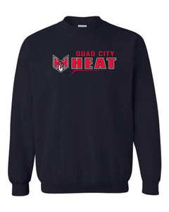 Quad City Heat - "Horizontal Logo" Crewneck Sweatshirt