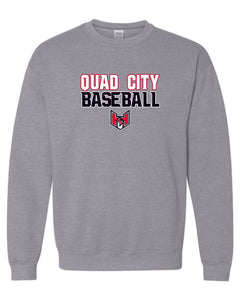 Quad City Heat - "Stacked Logo" Crewneck Sweatshirt