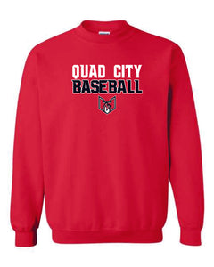 Quad City Heat - "Stacked Logo" Crewneck Sweatshirt